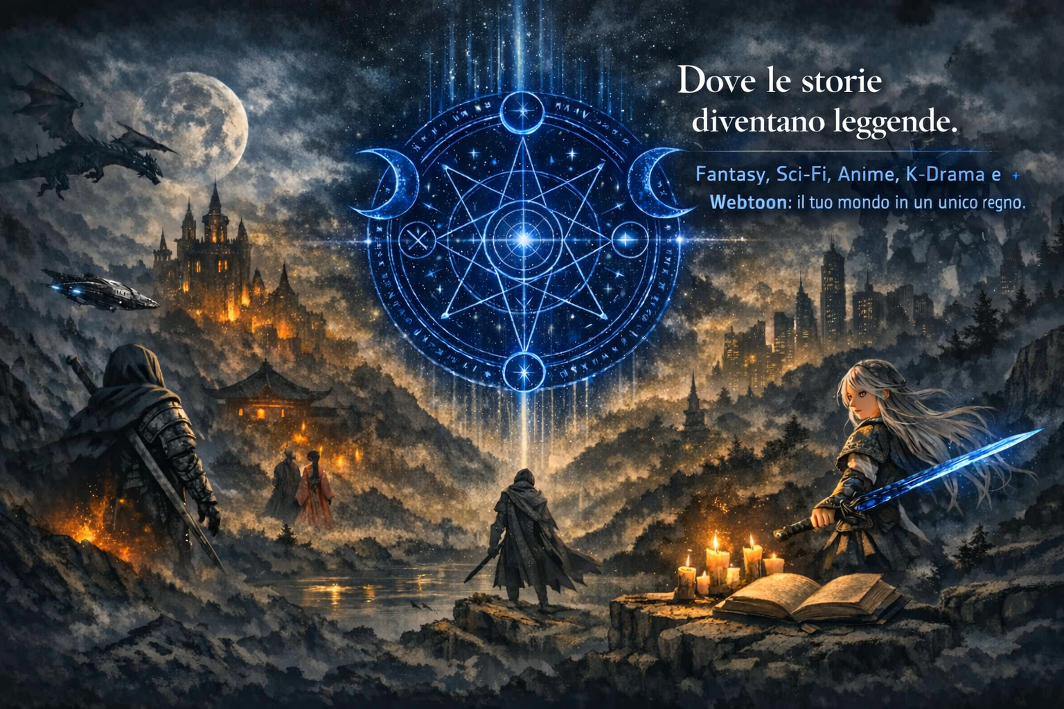 Wide shot della Luna con la Terra – Star City Box Hero