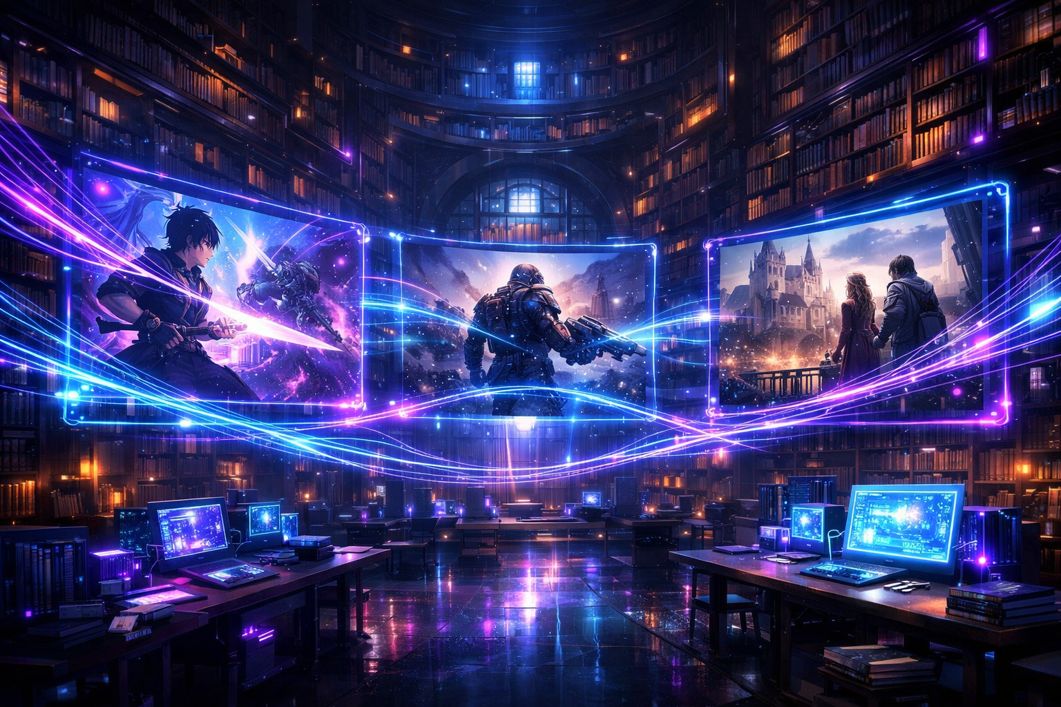 LitRPG Header Futuristico